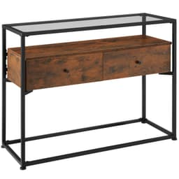 tectake Konsolbord Reading 101,5x41,5x80,5cm - Industriellt mörkt trä, rustikt
