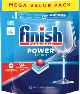 Finish All In One Powerball oppvasktabletter 3075671, 94-pakning