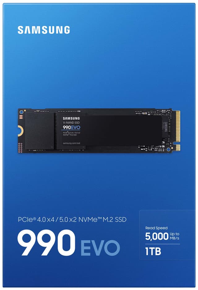 Samsung 990 EVO M.2 SSD (1TB)