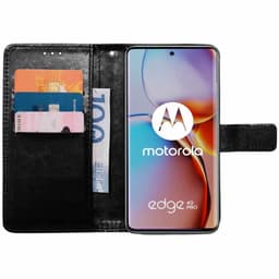 Lompakkokotelo 3-kortti Motorola Edge 40 Pro - Musta