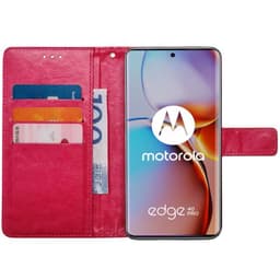 Lommebokdeksel 3-kort Motorola Edge 40 Pro - Rosa