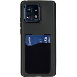 Silikonikuori korttitelineellä Motorola Edge 40 Pro - Musta
