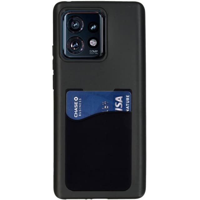 Silikonikuori korttitelineellä Motorola Edge 40 Pro - Musta