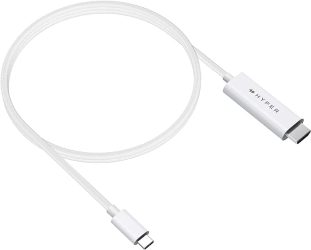 Hyper HyperDrive HDMI till USB-C-kabel 2,5 m (vit)