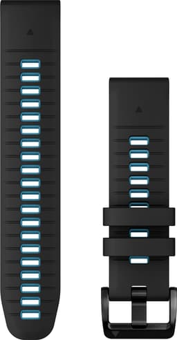 Garmin 22 mm QuickFit Silicone klockarmband (svart/blå)
