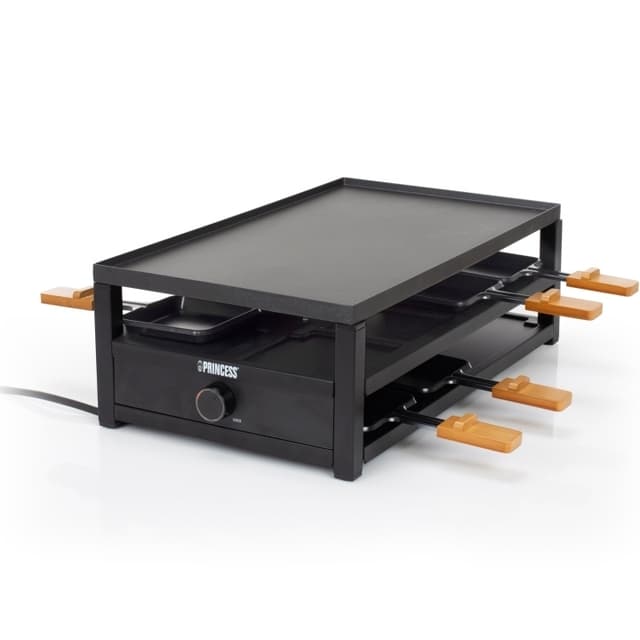 Princess Raclette 162655 Raclette i svart stål for 8 personer