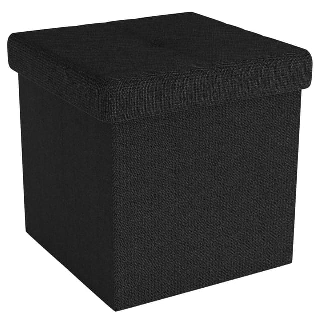 Sammenklappelig Skammel 30x30x30 cm Taburet (sort)