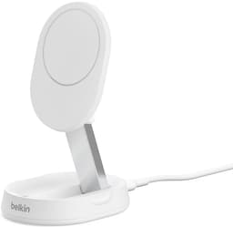 Belkin BoostCharge Pro Qi2 15W magnetisk konvertibel lader (hvit)