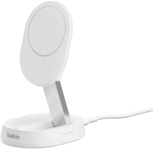 Belkin BoostCharge Pro Qi2 15W magnetisk konvertibel lader (hvit)