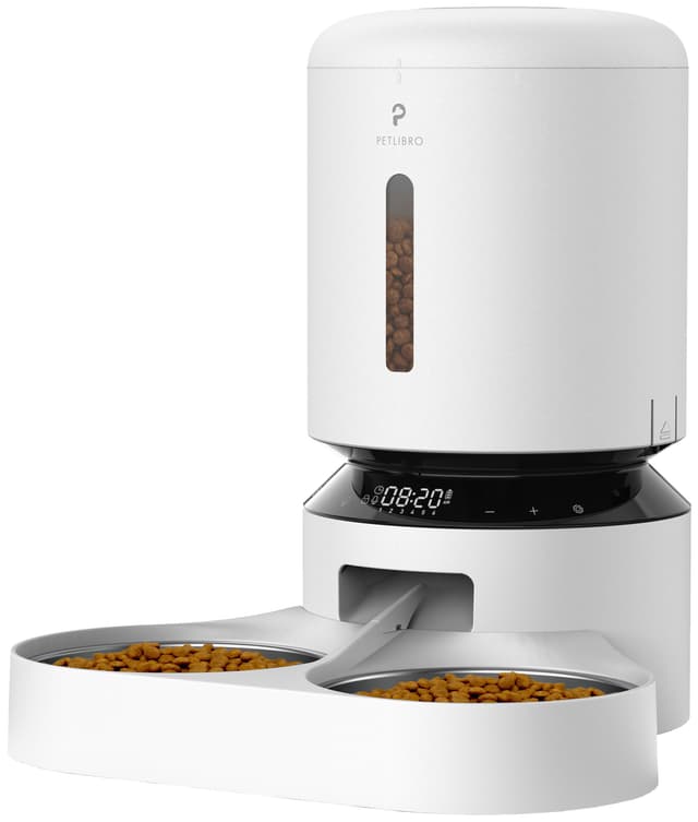 Petlibro Granary WiFi dobbelt matbrett automatisk kattemater 5L (hvit)
