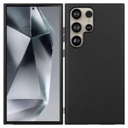 SKALO Samsung S24 Ultra Carbon Fiber TPU-skal - Svart