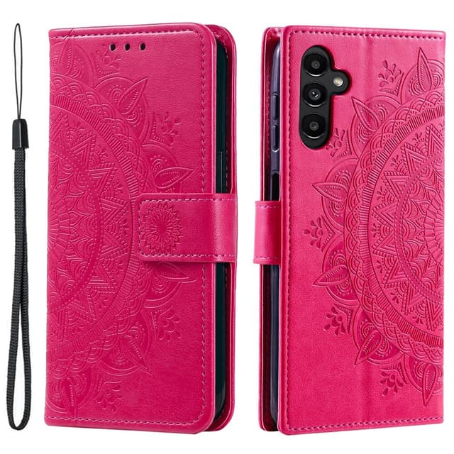 SKALO Samsung S24 Mandala Flip Cover - Cerise