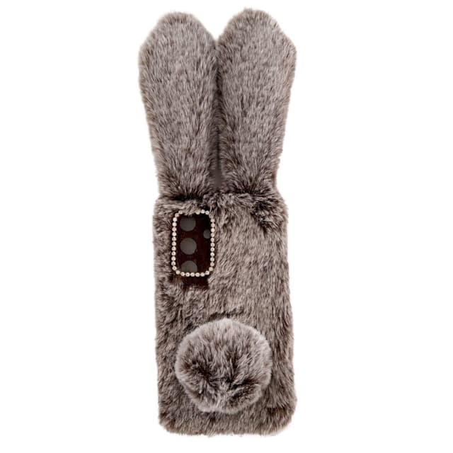 SKALO Samsung S24 3D Soft Furry Bunny Ears Skal - Brun