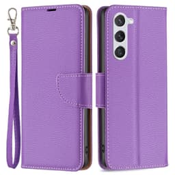 SKALO Samsung S24 Litchi Lompakkokotelo - Violetti