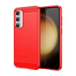 SKALO Samsung S23 FE Armor Carbon Stöttåligt TPU-skal - Röd