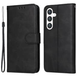 SKALO Samsung S24 PU-nahkainen Lompakkokotelo - Musta