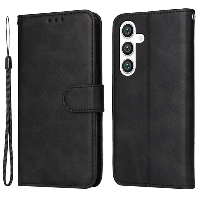 SKALO Samsung S24 PU-nahkainen Lompakkokotelo - Musta