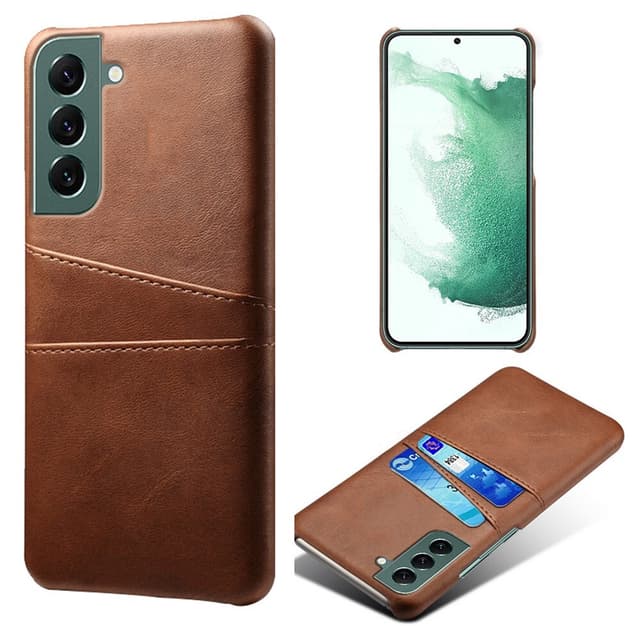 SKALO Samsung S24 PU-nahkainen Suojakuori Lompakolla - Ruskea
