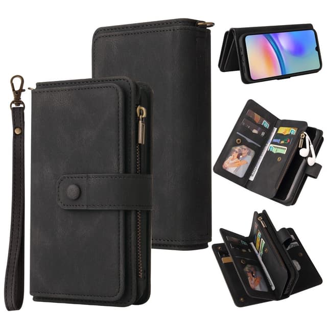 SKALO Samsung A05s 4G Big Wallet 17-FACK Plånboksfodral - Svart