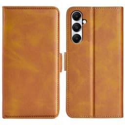 SKALO Samsung A05s 4G Premium Wallet Lompakkokotelo - Vaaleanruskea