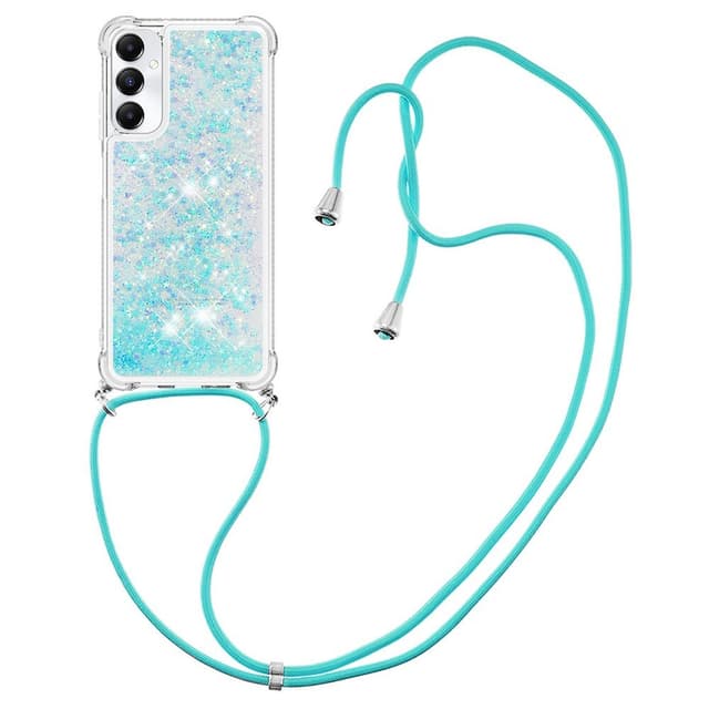 SKALO Samsung A05s 4G Kvicksand Glitter Mobile Collar - Turkis