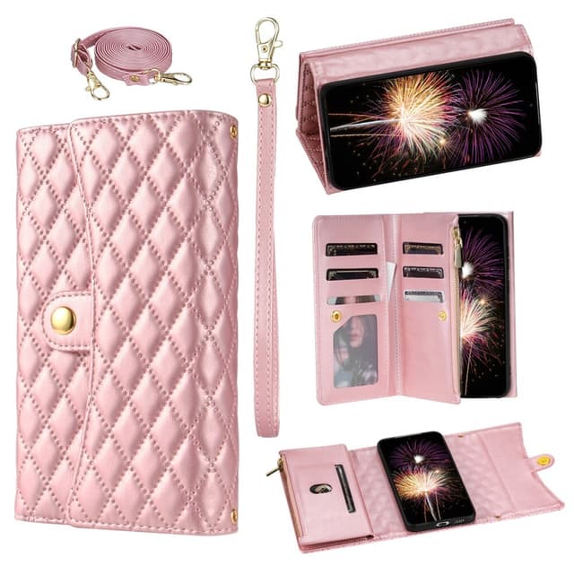 SKALO Samsung S24 Evelope Clutch 8-Lokeroa - Ruusukulta