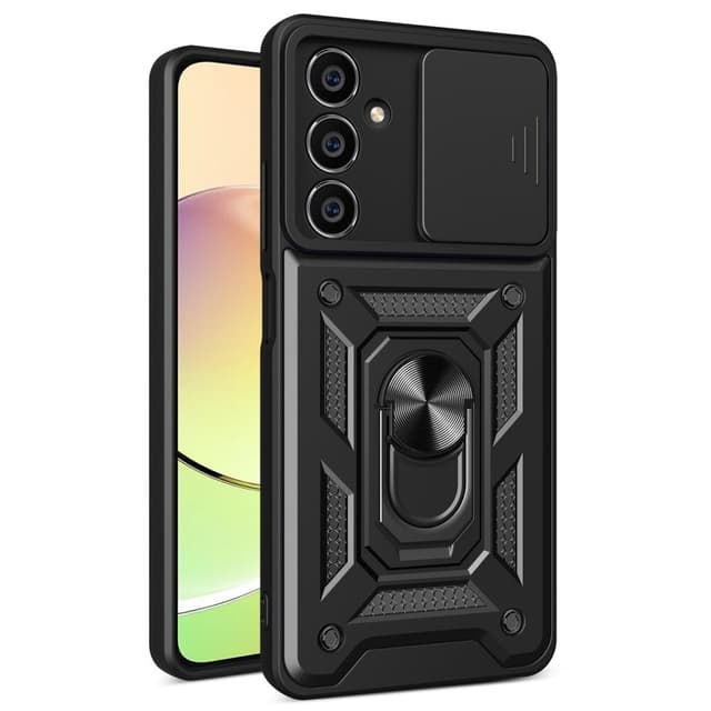SKALO Samsung A05s 4G Armor Hybrid Metal Ring Camera Slider - Sort