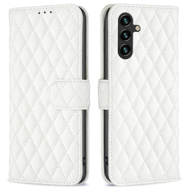 SKALO Samsung A05s 4G BINFEN COLOR Quiltet Pung - Hvid
