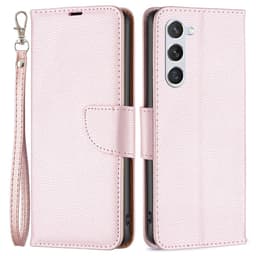 SKALO Samsung S24 Litchi Plånboksfodral - Roséguld