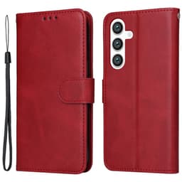 SKALO Samsung S24 PU-læder Pungetui - Rød
