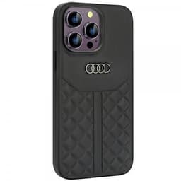 Audi iPhone 14 Pro Max Skal Genuine Leather Case Svart