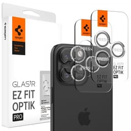 Spigen iPhone 14/15 Pro/iPhone 14/15 Pro Max Kameralinsskydd GLAS.tR EZ Fit Optik Pro Crystal Clear 2-pack