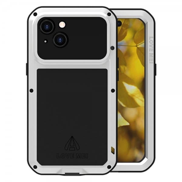 Love Mei iPhone 15 Skal Powerful Case Silver