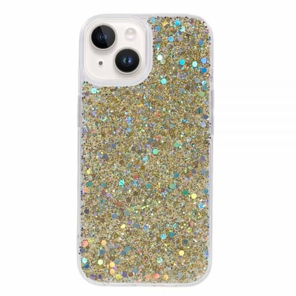 Nordic Covers iPhone 15 Deksel Sparkle Series Citrine Gold