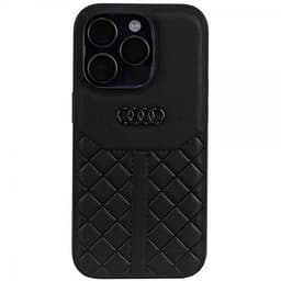 Audi iPhone 14 Pro Deksel Genuine Leather Case Svart