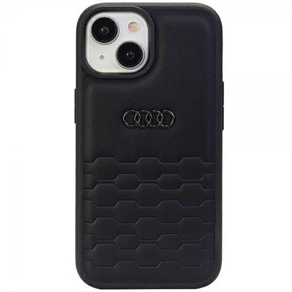 Audi iPhone 15 Plus Skal GT Synthetic Leather Svart