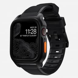 NOMAD Apple Watch 45mm Armband med Skal Rugged Case Svart