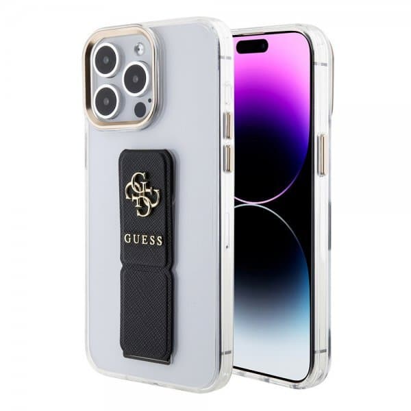 Guess iPhone 15 Skal Grip Stand Clear Transparent