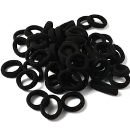 Elastiske hårbånd Hestehaleholdere Gummibånd 100-deler Sort