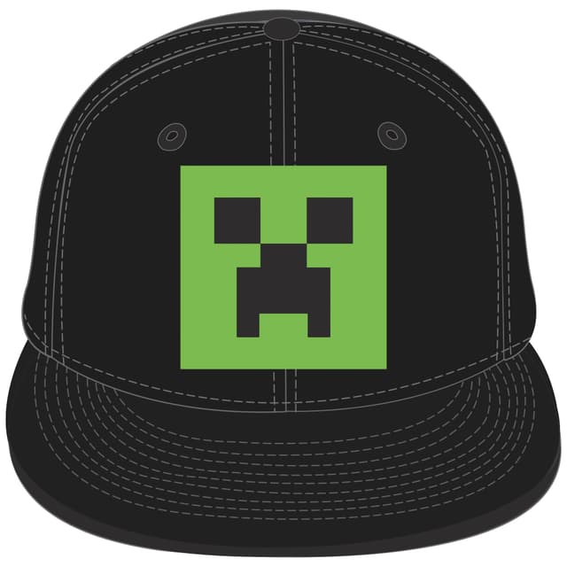 Minecraft Cap Topper Minecraft - Creeper sort/grønn caps - Elkjøp