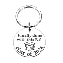 Nøkkelring i rustfritt stål - eksamensgave Endelig ferdig med denne BS -2