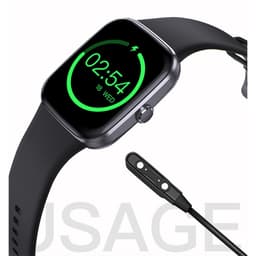 IP67 vanntett 1,96"" HD Touch Screen Smart Watch Sort