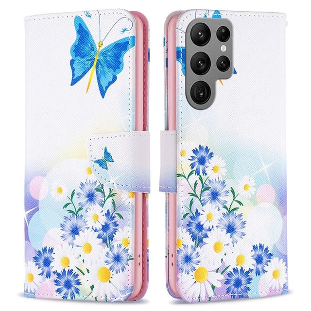 Til Samsung Galaxy S24 Ultra tegnebogstativetui mønstertelefoncover