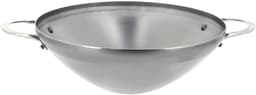 De Buyer Mineral B Element -wokpanna med två handtag, tillverkad av kolstål, 32 cm