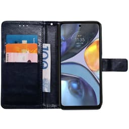Lompakkokotelo 3-kortti Motorola Moto G84 - Tummansininen