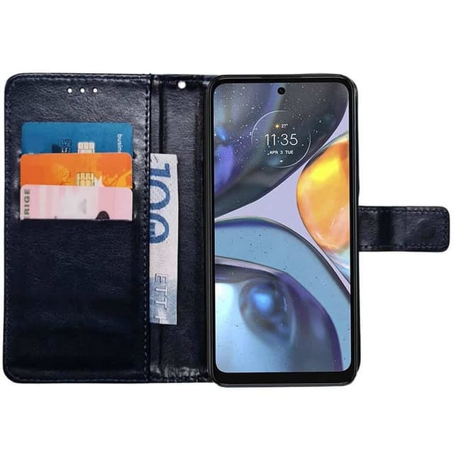 Lompakkokotelo 3-kortti Motorola Moto G84 - Tummansininen
