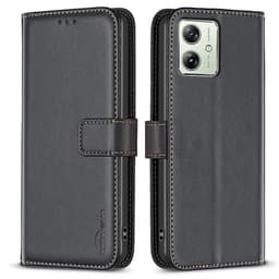 Motorola Moto G54 5G BINFEN COLOR Kohokuvioitu Lompakkokotelo - Musta