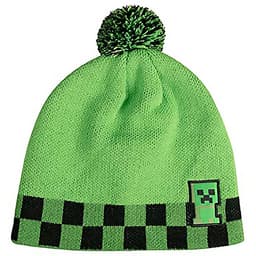 Minecraft Creeper beanie mössa med pom pom (grön)