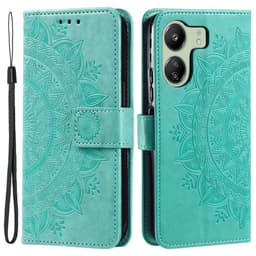 SKALO Xiaomi Redmi 13C 4G Mandala lompakkokotelo - Turkoosi