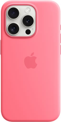 iPhone 15 Pro silikondeksel med MagSafe (rosa)